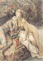 BECAT, PAUL EMILE, VIER LITHOGRAPHIEN MIT POCHOIR AUS MARIVAUX, ED. ARC EN CIEL PARIS 1953, JE CA. 15 X 11 CM, PP