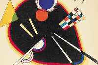 KANDINSKY, WASSILY, TACHE NOIR, FARBLITHO- GRAPHIE AUS DLM, LA PERIODE 1923-38, MOURLOT, MAEGHT PARIS 1953, CA. 29 X 26,5 CM, LEICHT GEBRäUNT, PP
