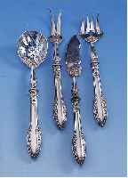 PETIT-FOURS-VORLEGEBESTECK, FRANKREICH, UM 1900, 950ER SILBER, MEISTERMARKE DEBAIN, ORIG.-ETUI