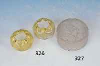 PAAR VASEN, MOSER, UM 1900 FARBLOSES GLAS, PARTIELL GELB üBERFANGEN, GE- SCHNITTEN, H. 5 CM