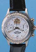 POLJOT ARMBANDCHRONOGRAPH KOALITION, REF.- NR. N201/500, RUSSLAND UM 1994, TITANGEH., BODEN WIE LüNETTE TEILVERG., LIMIT. AUFLAGE V. 500 ST., ...