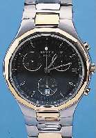 TISSOT ARMBANDCHRONOGRAPH, REF.-NR. PRXP575SCHWEIZ UM 1997, EDELST. MATT., EDELST.-BAND, DRüCKER, KRONE, LüNETTE SOWIE ZWISCHENGL. HARTVERG., ...