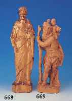 GROßE HOLZFIGUR, MITTE 20. JH., CHRISTOPHERUS, LINDENHOLZ, H. 56 CM