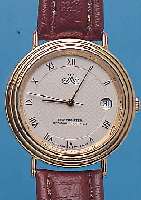 MONDÄN WATCH CO. HERRENARMBANDUHR, REF.-NR. 7607/100, SCHWEIZ UM 1994, METALL HARTVER- G., BEIDS. MINERALFLACHVERGL., GUILL. U. VER- S. BLATT, ...