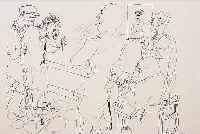GROSZ, GEORGES, LITHOGRAPHIE AUS INTERREGNUMVON 1936, AUFLAGE 42 EXEMPL., HIER: THINGS MIGHT BE WORSE, CA. 235 X 36 CM, PP, U.GL., R.WVZ D. S ...
