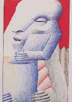 ANTES, HORST, KOPFFüßLER, FARBLITHOGRAPHIE, LI. U. HANDSIGNIERT, NUM. 6310/10000, CA. 19 X12 CM, PP, U.GL., R.
