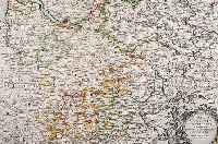 Konvolut von 3 Blatt Niedersachsen, 1.) alt-kolor. Kupferstichk. v. Homann, ca. 1740, Circulus Saxoniae Inferioris, tadelloses Exem-plar ohne ...
