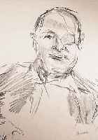 KOKOSCHKA, OSKAR, PORTRäT DES MOSHE DAJAN, LITHOGRAPHIE AUS DER REIHE JERUSALEM FACES, HANDSIGN., NUM. 137/150, AUF JAPAN-PAPIER, CA. 65 X 50 ...