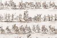 Konvolut von 5 Blatt, mit Kupferstichen aus Georg Engelhard von Löheisen, Hof Kriegs und Reitschul Nürnberg 1729, mit Pferdedarstellun-gen und ...