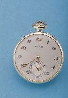 LONGINES HERRENTASCHENUHR LEPINE, REF.-NR. 154400, SCHWEIZ/USA UM 1919, GG 585/000, VERS.BLATT RES., GOLDCUVETTE, ANKERW. IN GEH. QUAL.5 ...