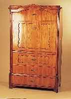 SCHRANK, SOG. SEKRETäRBLENDER, UM 1870, KIRSCHBAUMFURNIER, POLIERT, CA. 177 X 112 X 59 CM