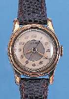 LONGINES DAMENARMBANDUHR, SCHWEIZ/USA UM 1939, GG-FILLED, BODEN GEDR., BER., LEDERB. NEU, 2-FARB. VERS. BLATT FL., KAL. 10,68N, 16 ST., ...