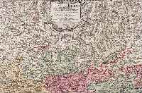 Konvolut von 2 Blatt mit gut erhaltenen Rhein-laufkarten, 1.) Altkolor. Kupferstichk. v. Seutter, ca. 1740, Cusus Rheni Supra WormatiamUsq Ad Archi ...