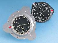 KONVOLUT: 2 EINBAUBORDUHREN, RUSSLAND, BEI- DE HERMETISCH VERSCHR., SCHW. KONTRASTZIFFER- BL., CHRONOGRAPHENFKT., 1X FüR MIG 29, GANG- RESERVE 85 ...