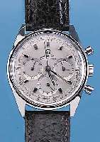 OMEGA ARMBANDCHRONOGRAPH SEAMASTER, REF.-NR.145-018, SCHWEIZ UM 1967, EDELST., BODEN GE- SCHR., VERS. BLATT, 30-MIN.- U. 12-STD.-STOPP-ZäHLER, ...