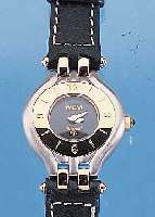 MCM DAMENARMBANDUHR, STAHL Z. T. VERGOLDET U. MATTIERT, HIGH-TECH-QUARTZWERK, ETA 980 003, INCL. ORIG. LEDERBD. M. ORIG. DORNSCHL., BAT. ...