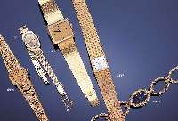 OMEGA DAMENGOLDBANDUHR DE VILLE, REF.-NR. 8263, SCHWEIZ UM 1973, GG 750/000-CARREE- ARONDE-GEH., MILANAISEBAND, MINERALGL. MEHR- FL. FACETT., ...