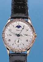 RECORD WATCH HERRENARMBANDUHR GENEVE, REF.- NR. 923776, SCHWEIZ UM 1948, METALLGEH. NACH- TRäGL. ROSE-VERG., EDELST.-BODEN U. GLASR. GE-DR., BLATT ...