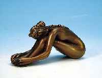 Bruni, Bruno, 1930 Gradara/Italien, ansässigin Hamburg, Skulptur in Bronze, patiniert, z.T. poliert, weiblicher Akt, signiert, 250/1250, ...
