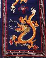 China .ca 183 x 92 cm. Flor Wolle.