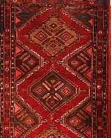 Hamadan,Persien ca 374 x 107 cm. Flor Wolle.