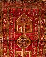 Chamseh,Persien ca 217 x 137 cm. Flor Wolle.
