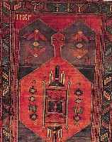 Chamseh,Persien ca 220 x 135 cm. Flor Wolle.