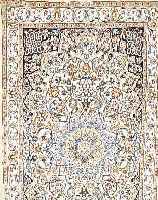 Nain,Persien ca 205 x 117 cm. Flor Wolle mit Seide.
