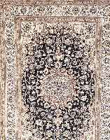 Nain,Persien ca 292 x 200 cm. Flor Wolle mit Seide.