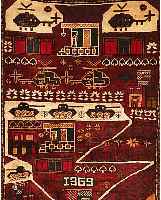 Teymani,Afghanistan.ca 142 x 92 cm. Wolle auf Wolle.