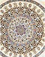 Nain,Persien.Durchmesser ca 82 cm. Flor Wolle mit Seide.