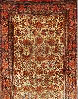 Rosenbidjar,Persien ca 202 x 136 cm. Flor Wolle.