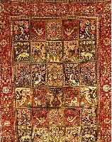 Sarogh,Persien ca 218 x 129 cm. Flor Wolle.