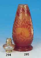 MINIATURVASE, LöTZ, UM 1900-05, FARBLOSES GLAS MIT NETZARTIGEM ÜBERFANG, MEHRFACH LüSTRIERT, H. CA. 4 CM