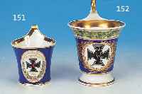 TASSE, KPM BERLIN, 1914-18, PORZELLAN, EICHENLAUBDEKOR, EISERNES KREUZ IN KARTUSCHE, H. CA. 10 CM