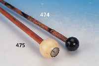 SPAZIERSTOCK, DEUTSCH, UM 1900, SCHUß BAM- BUS, KUGELKNAUF HELIOTROP. L. CA. 73 CM  BITTE NICHT ...