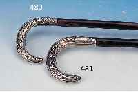 SPAZIERSTOCK, FRANKREICH, UM 1895-1900, GRIFF 800ER SILBER MIT RELIEFIERTEM FLORALEM DEKOR, L. CA. 89 CM