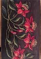 SWEYKOWSKI, F., WORMSER MALER, 50ER JAHRE, STILLEBEN MIT ROTEN LILIEN, ÖL/HARTFASER, RE. U. SIGN., CA. 35 X 100 CM, R.
