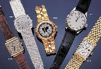 RAYMOND WEIL HERRENARMBANDUHR PARSIFAL-GMT, REF.-NR. 10/870, SCHWEIZ UM 1996, GG 750/000 MASSIVGEH. INCL. MASSIV-GG-BAND M. DOPPELTER UNSICHTB. ...