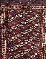 TORKMAN, PERSIEN, 144 X 97CM, EHZ 3-4 WOLLE AUF WOLLE, CA.50 JAHRE