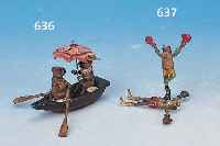 WIENER BRONZE, HUNDEPAAR IM RUDERBOOT, BUNT BEMALT, H. CA. 4,5 CM, SCHIRM LOSE