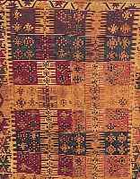 KELIM, PERSIEN, 257 X 152CM, EHZ 4-5 WOLLE AUF WOLLE, UM 1880, ZUSAMMENGESETZT