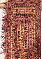 PENDEH (TEKKE), TASCHENFRONT, 115 X 37CM, EHZ 4, WOLLE AUF WOLLE, UM 1900