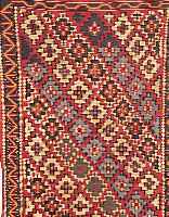 KUBA-KELIM, RUSSLAND, 190 X 163CM, EHZ 4-5 WOLLE AUF WOLLE, UM 1900