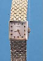 CERTINA DAMENGOLDBANDUHR, REF.-NR. 493/9, SCHWEIZ UM 1966, GG 585/000 INCL. GG-FLECHT- BAND, BODEN GEDR., VERS. BLATT, ANKERFORMW., 17 ST., ...