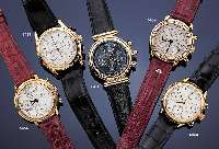 GERALD GENTA ARMBANDCHRONOGRAPH, REF.-NR. G3130,7-43588, SCHWEIZ UM 1989, GG 750/000 MASSIVGEH., DATUM BEI 12, KORREKTURDR. IM GEH.SEITL. ...