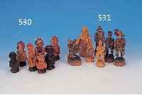 SATZ SCHACHFIGUREN, WOHL MITTELDEUTSCHLAND, 60ER JAHRE, HOLZ GESCHNITZT U. BUNT STAF- FIERT, SCHACHFIGUREN IN FORM VON BüSTEN, H. VON 6-9 CM