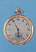 ELGIN HERRENTASCHENUHR G.M. WHEELER, REF.-NR2322713, USA UM 1911, VERS. BLATT FL., KL. SEK. VERT., 17 ST., NICKELANKERWERK, STREIFEN-SCHL., ...