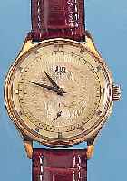 GLASHÜTTE HERRENARMBANDUHR, REF.-NR. 49781, DEUTSCHLAND UM 1955, METALL M. ROSE-G. AUFL. BER., EDELST.-SCHR.-BODEN, AUFWEND. 2-TEILIGESBLATT, ...