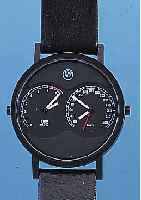 BMW HERRENARMBANDUHR TACHYMETERWATCH, REF.- NR. 9/419/740, SCHWEIZ/DEUTSCHLAND UM 1993, METALLGEH. SCHW. MATT., ORIG.-LEDERB., ETUI, ...